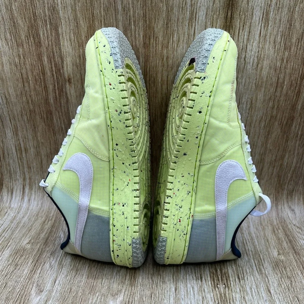Nike Air Force 1 Crater Men's Size 12 Light Lemon Twist Sneakers DH2521-700